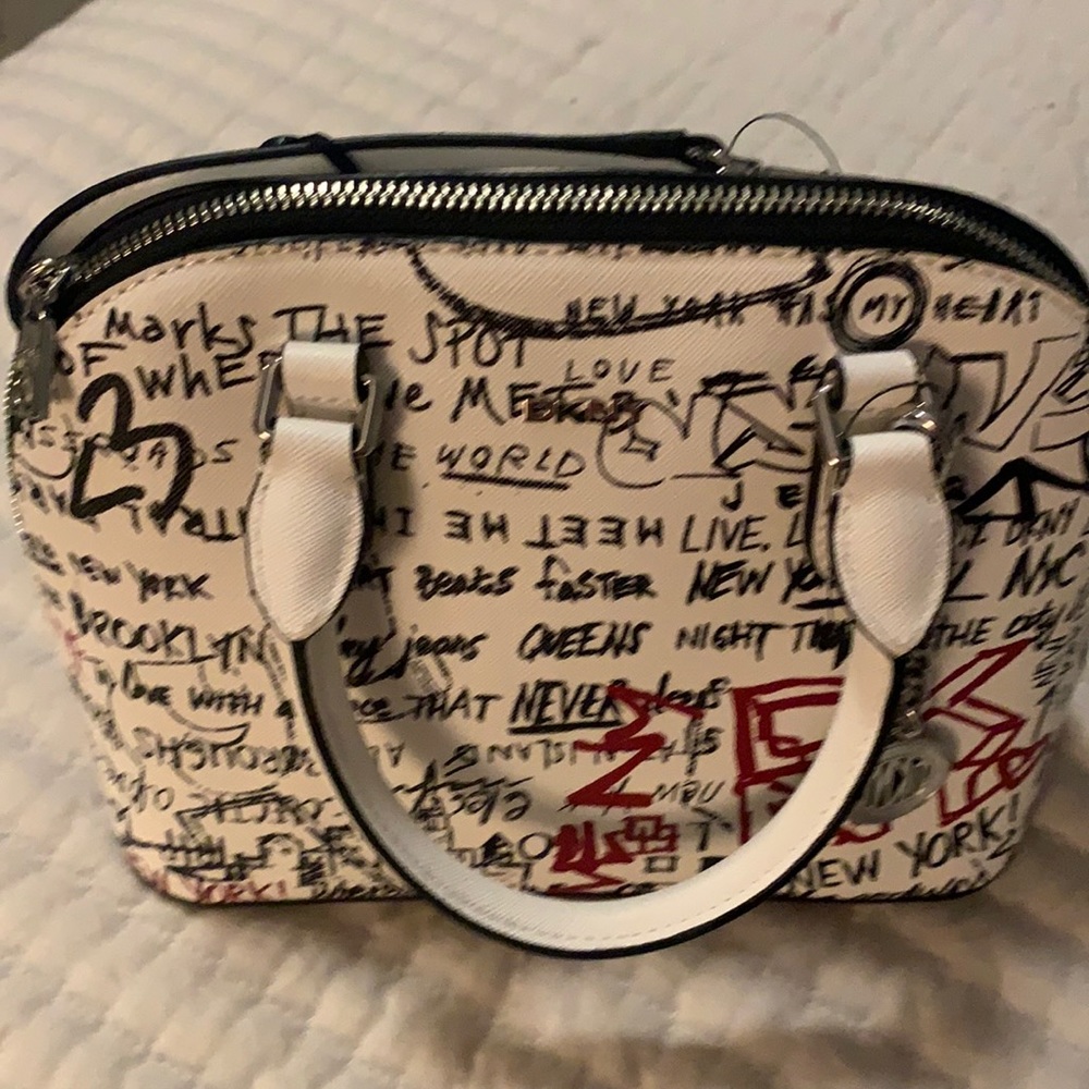 Brand new DKNY Bryant Dome Satchel graffiti!!